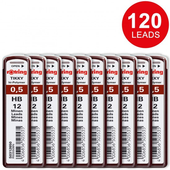 Rotring Tikky 0.5MM - HB Replacement Leads - Pack of 10 – Faces & Places