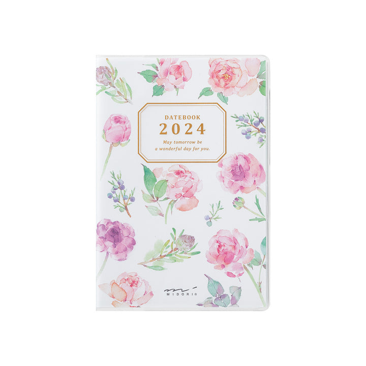 Midori Pocket Diary Country Time Flower 2024 - Mini