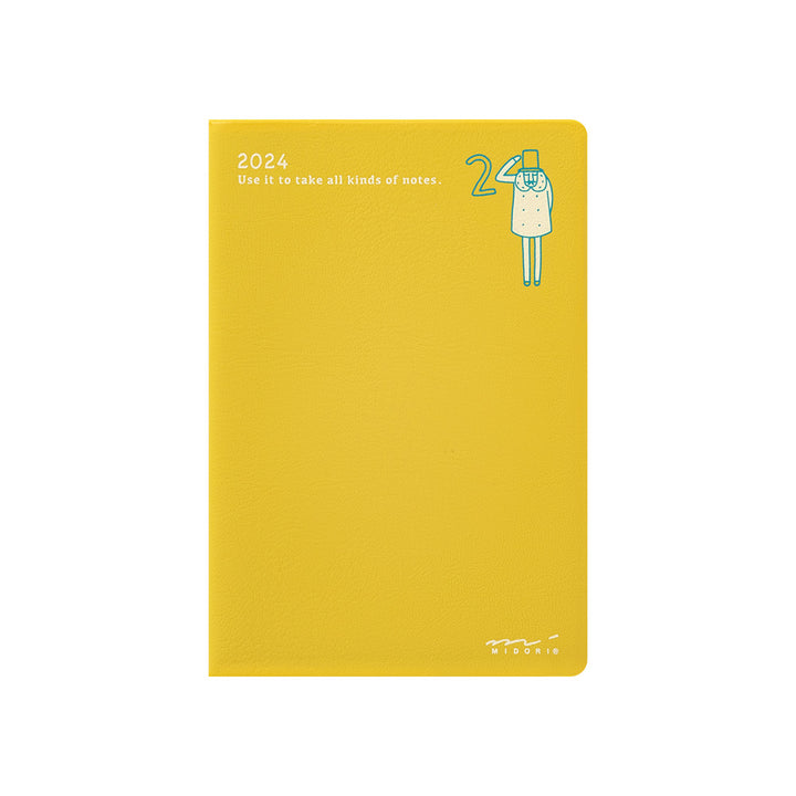 Midori Pocket Diary Ojisan 2024 - Mini