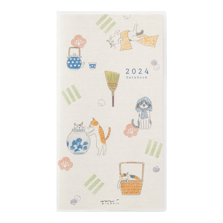 Midori Pocket Diary Cat 2024 - Slim