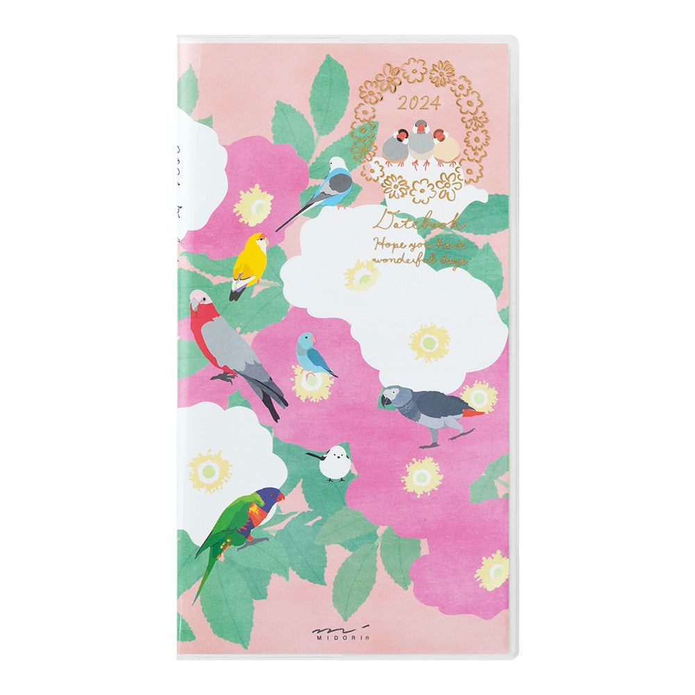 Midori Pocket Diary Bird 2024 - Slim