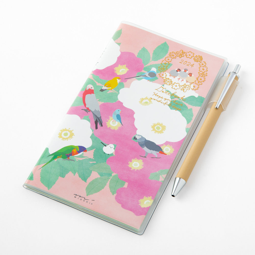 Midori Pocket Diary Bird 2024 - Slim