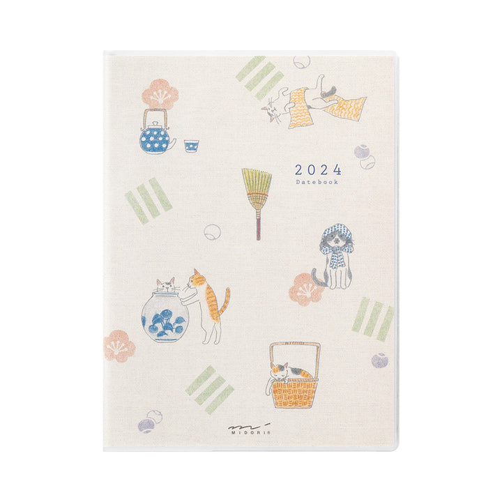 Midori Pocket Diary Cat 2024 - A6