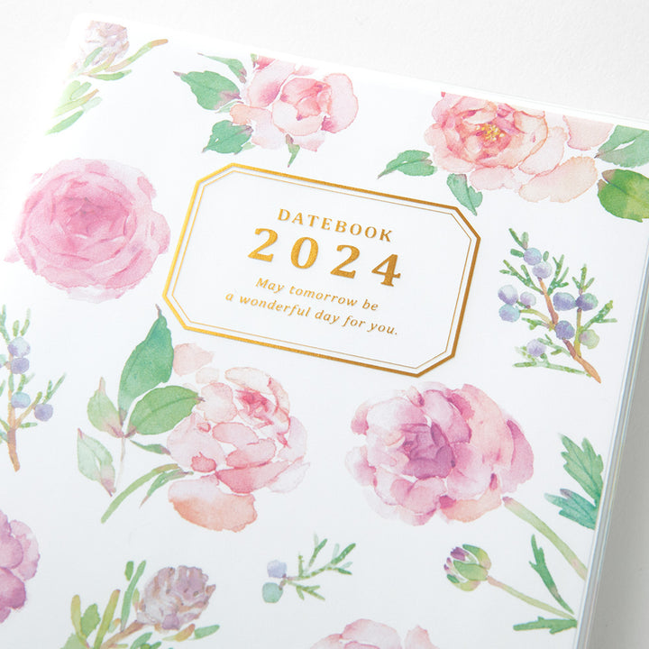 Midori Pocket Diary Country Time Flower 2024 - A6
