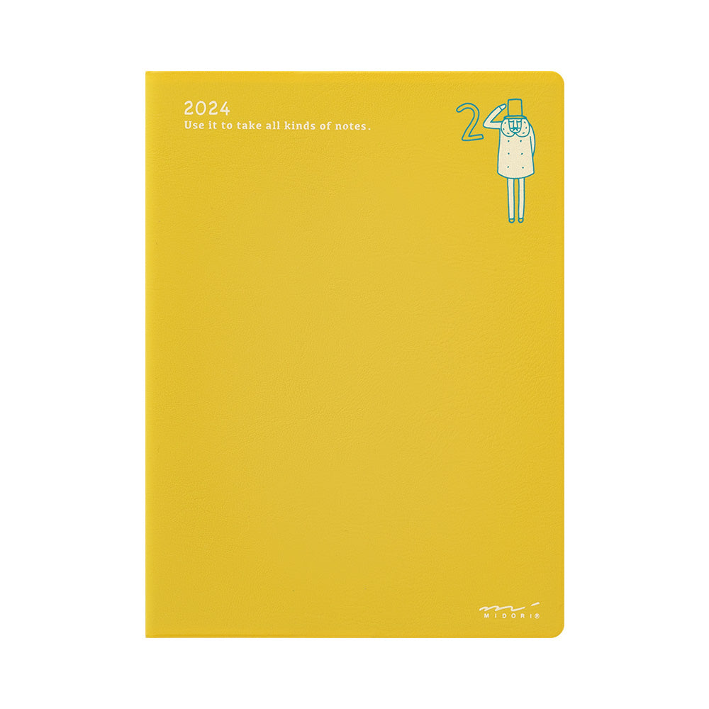 Midori Pocket Diary Monthly Ojisan 2024 - A6