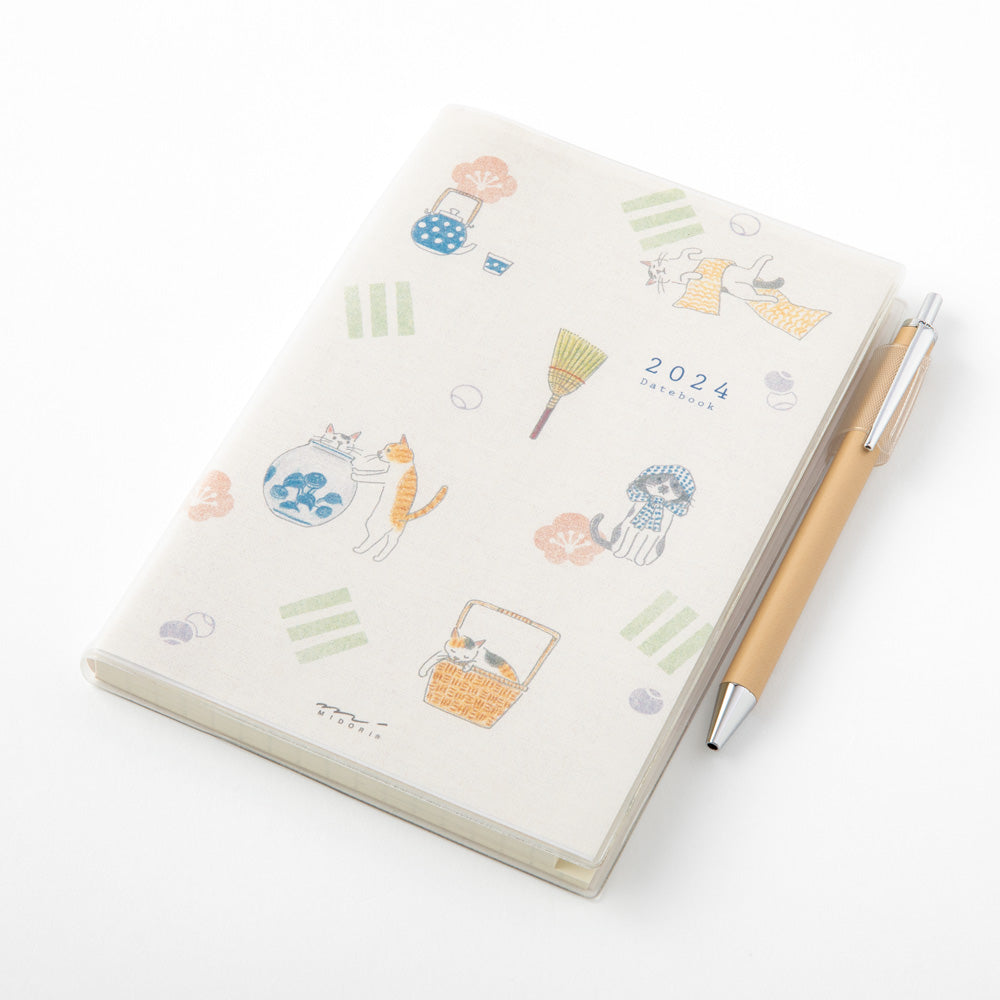 Midori Pocket Diary Cat 2024 - B6