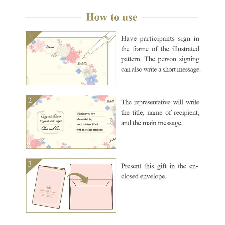 Midori Signature Board <B6> with Envelope - Wreath