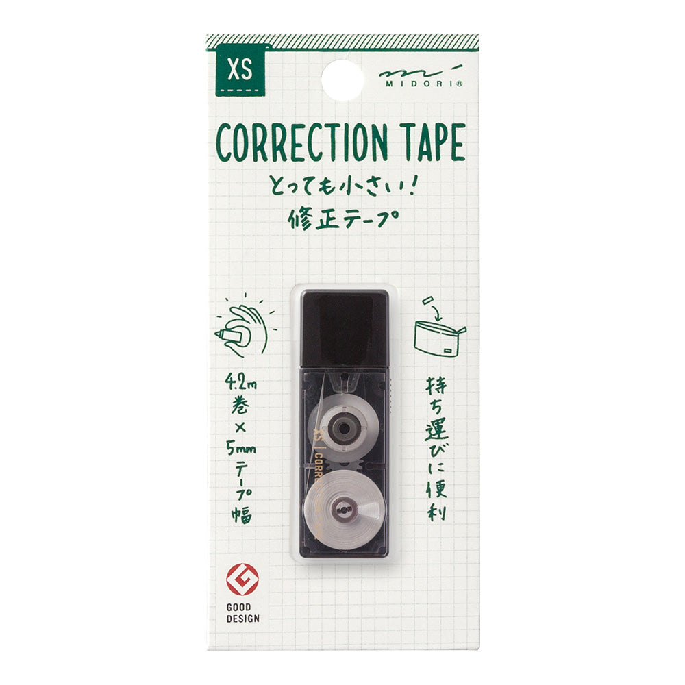 Midori XS Correction Tape - Black