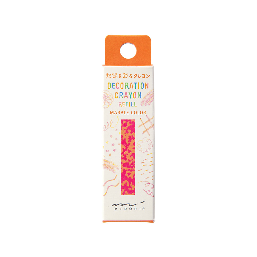 Midori Decoration Crayon Refill - Pink x Orange