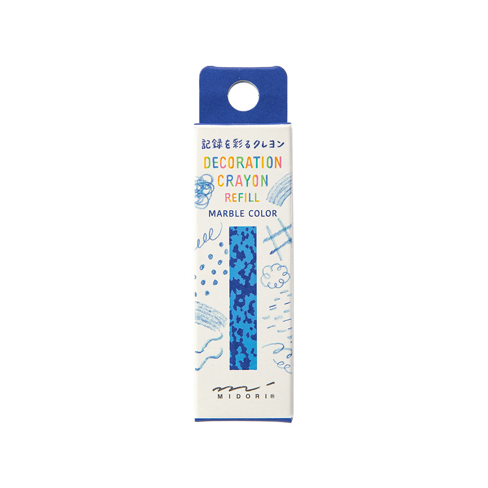 Midori Decoration Crayon Refill - Light Blue x Blue