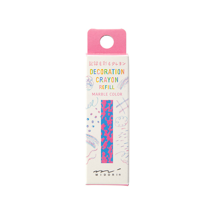 Midori Decoration Crayon Refill - Pink x Light Blue