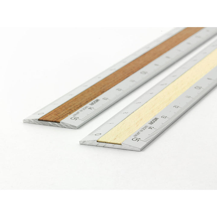 Midori Aluminum Wooden Ruler 15 cm