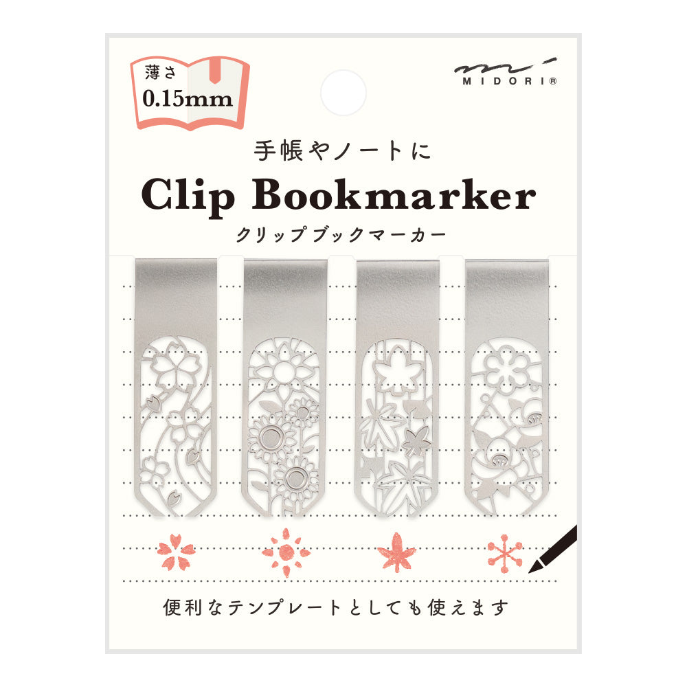 Midori Bookmarker Clip Flower A