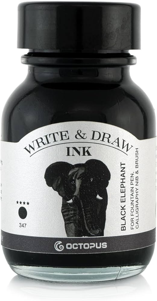 Octopus Write & Draw Ink - Black Elephant