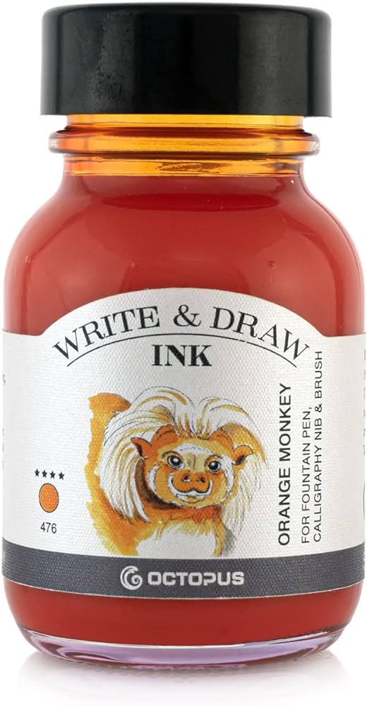 Octopus Write & Draw Ink - Orange Monkey