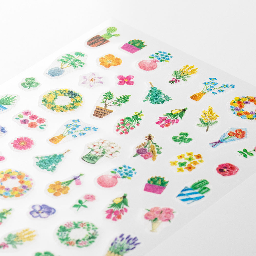 Midori Stickers Daily Records - Flowers