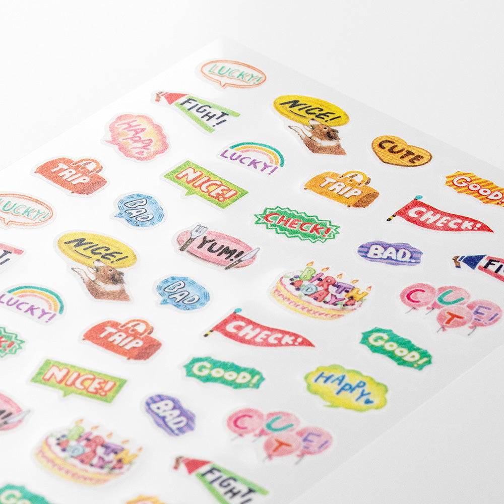 Midori Stickers Daily Records - Words