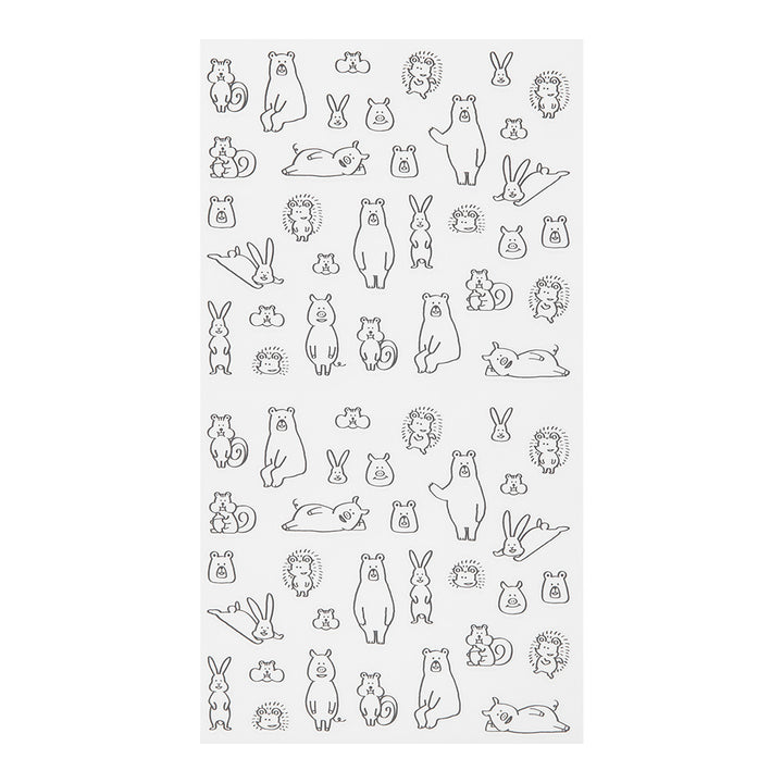 Midori Sticker 2590 Chat - Forest Animals