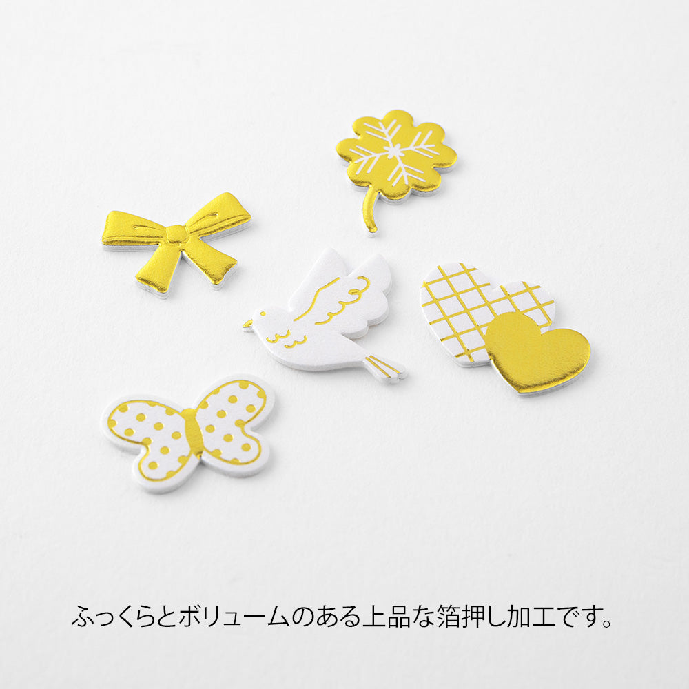 Midori PC Museum 2608 Decoration Foil Sticker - Happy Motif