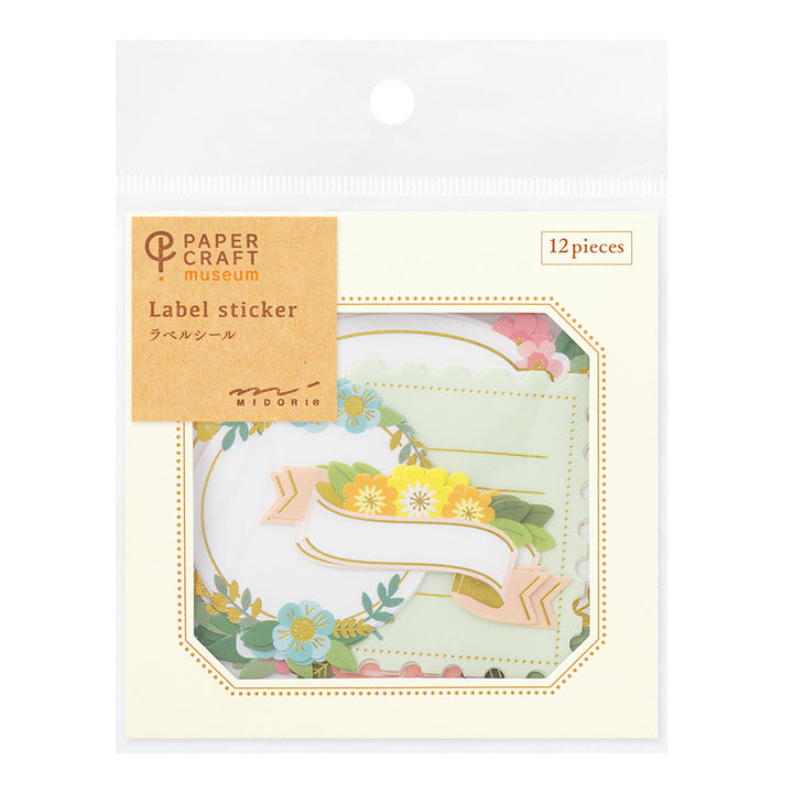 Midori PC Museum 2610 Label Sticker - Flower