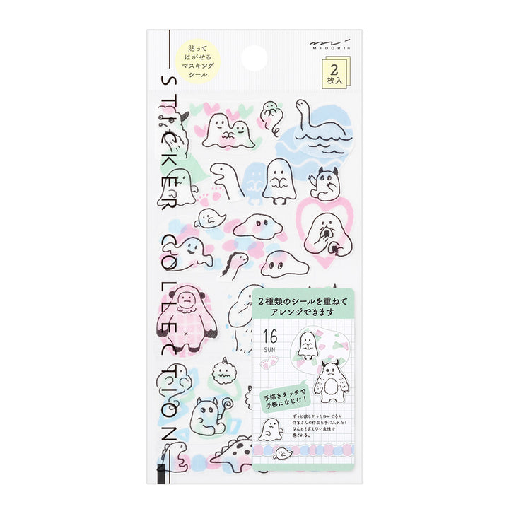 Midori Sticker 2643 Two Sheets Monster