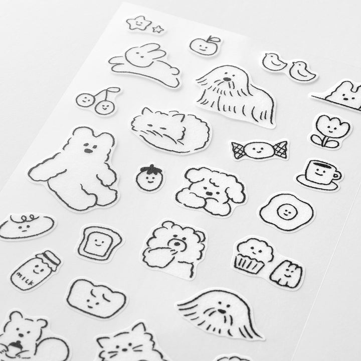 Midori Sticker 2644 Two Sheets Cute Motif