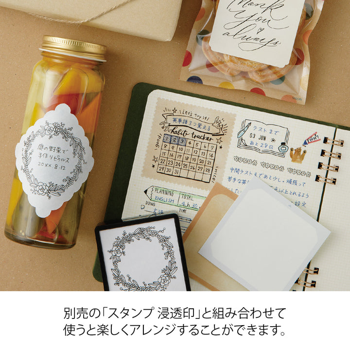 Midori Stickers Book for Pre-inked Stamp - Natural Colors