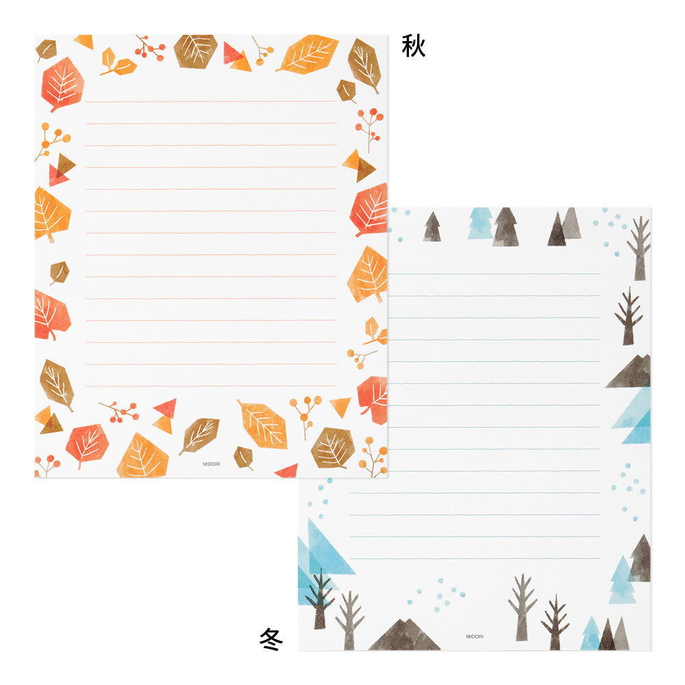 Midori Letter Set 512 Four Seasons - Seasonal Plants