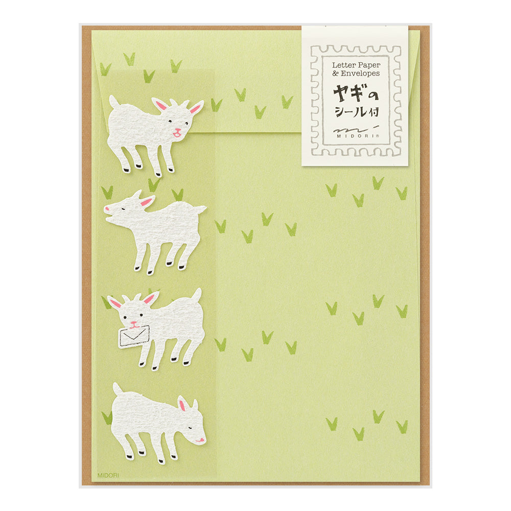 Midori Letter Set 639 with stickers - Goat A