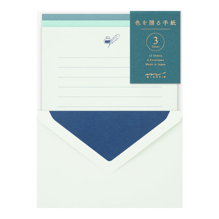 Midori Letter Set 917 Giving a Color Blue