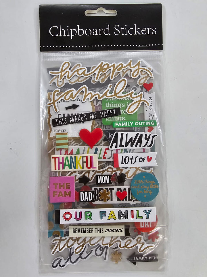 Art Bundle Chipboard Sticker - Family