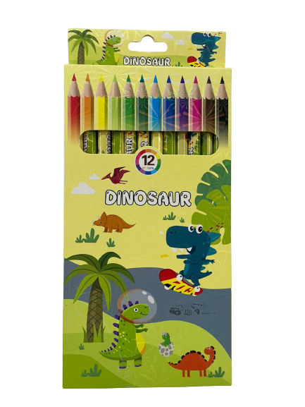 Yoyo Set of 12 Colour Pencils - Dinosaur