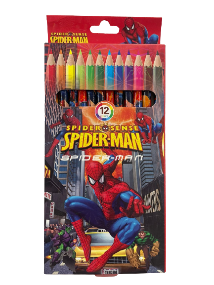 Yoyo Set of 12 Colour Pencils - Spiderman