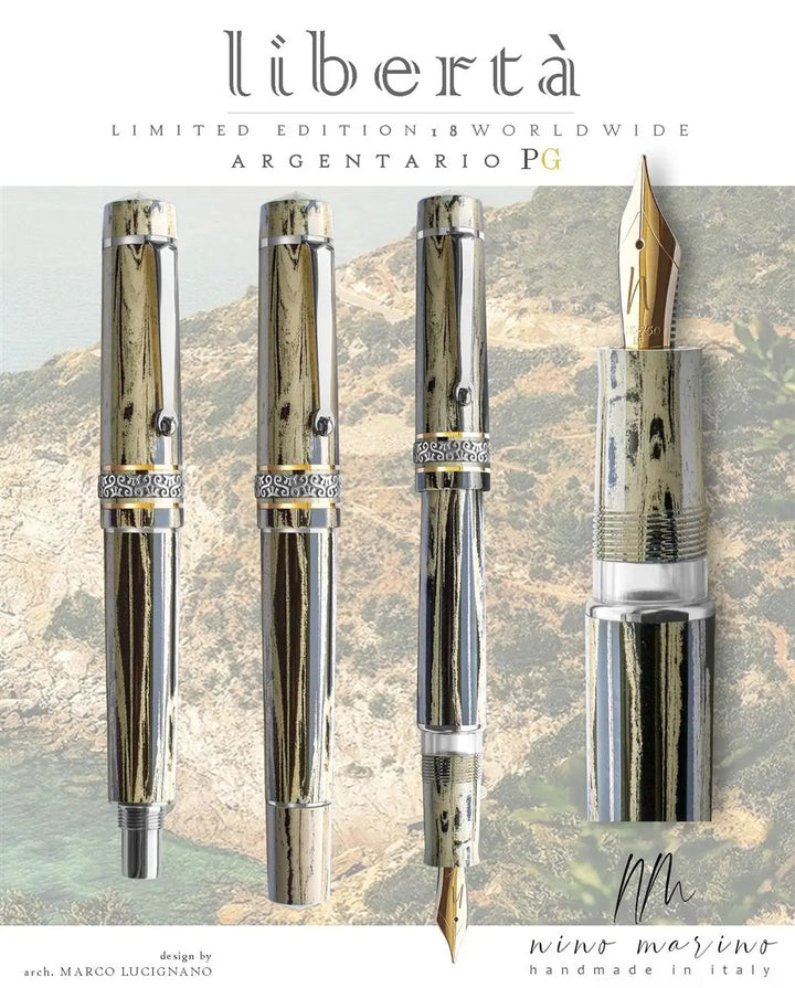 Nino Marino Signature Liberta Argentario P/G Limited Edition Fountain Pen
