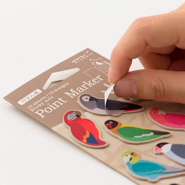 Midori Point Marker Sticky Note - Bird