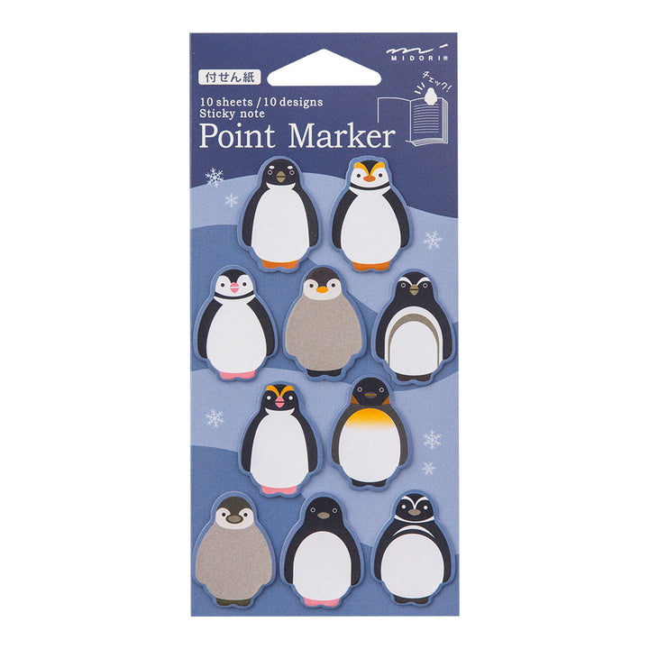 Midori Point Marker Sticky Note - Penguin