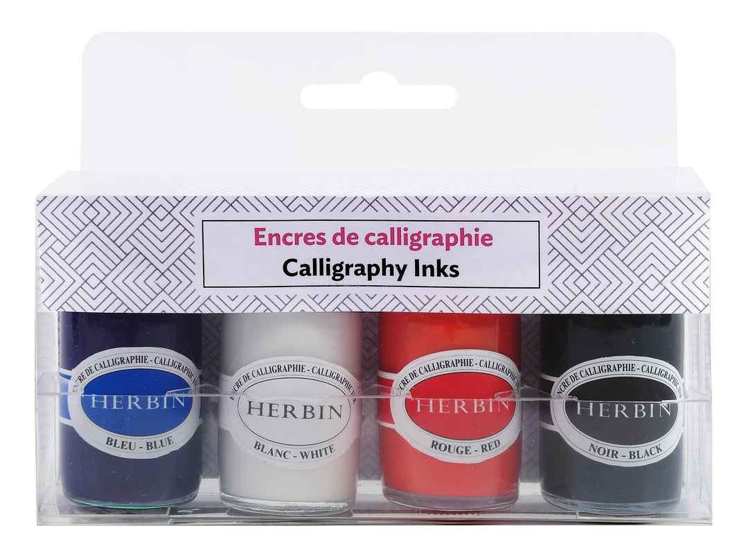 Herbin Set of 4 x 15ml Calligraphy Ink Bottles