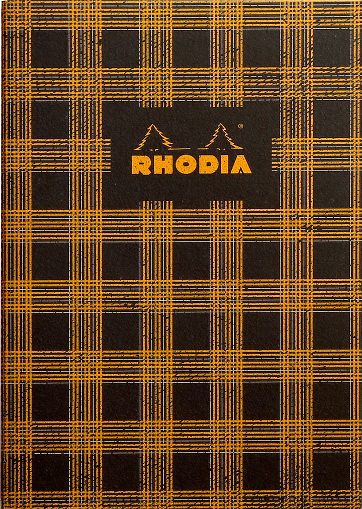 Rhodia Heritage Black Tartan Sewn Line Ruled Notebook