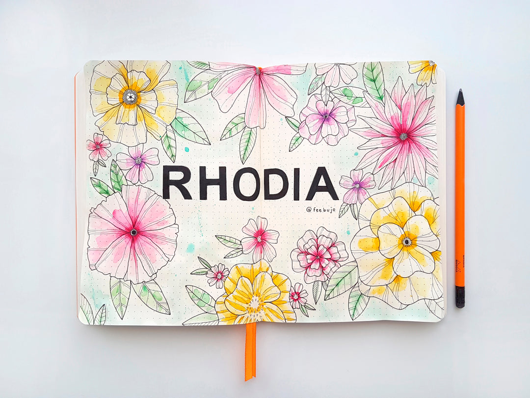 Rhodiarama Hardcover Dot Ruled Ivory Paper Goalbook - A5