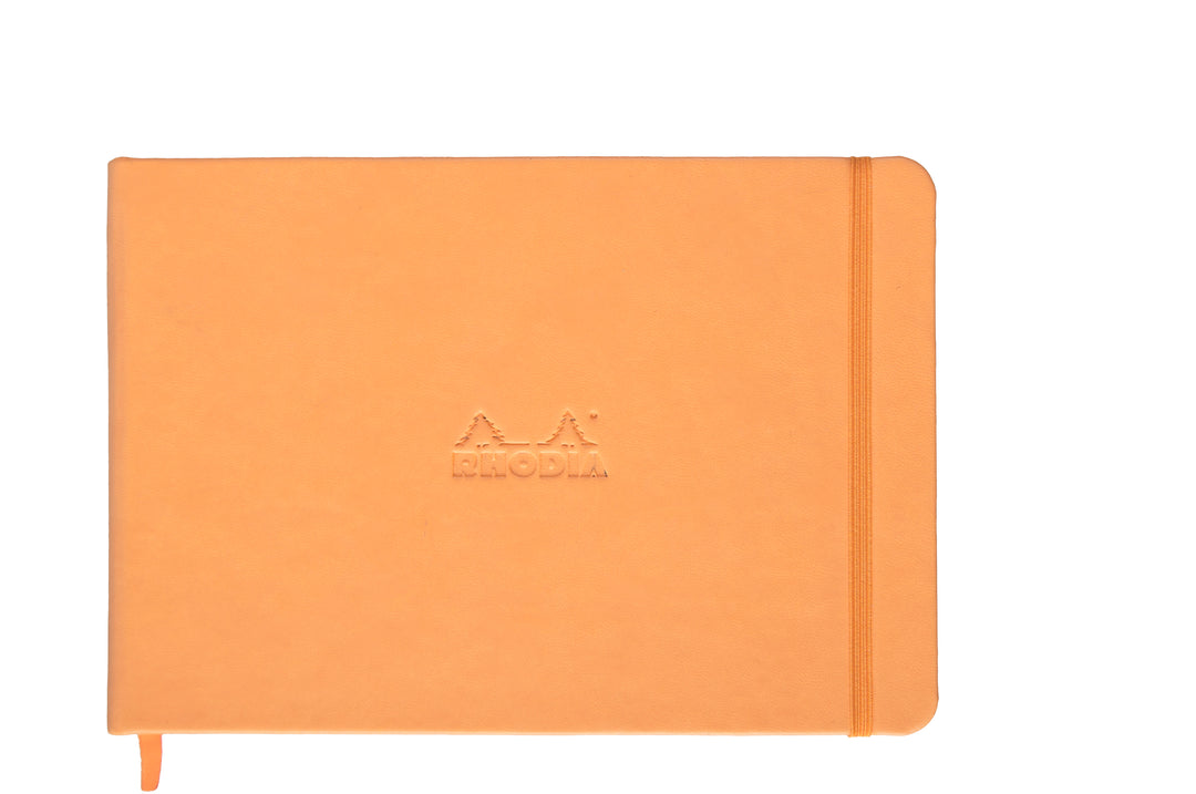 Rhodia Boutique Orange Hardbound Dot Ruled Landscape Webnotebook - A5