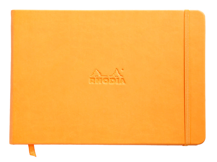Rhodia Boutique Orange Hardbound Line Ruled Landscape Webnotebook - A5