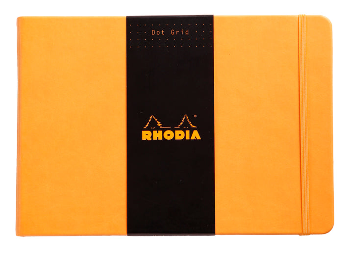 Rhodia Boutique Orange Hardbound Line Ruled Landscape Webnotebook - A5