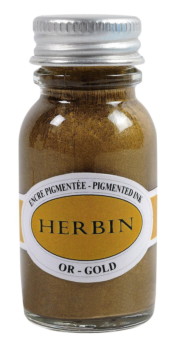 Herbin Pigmented Ink Bottle - Or