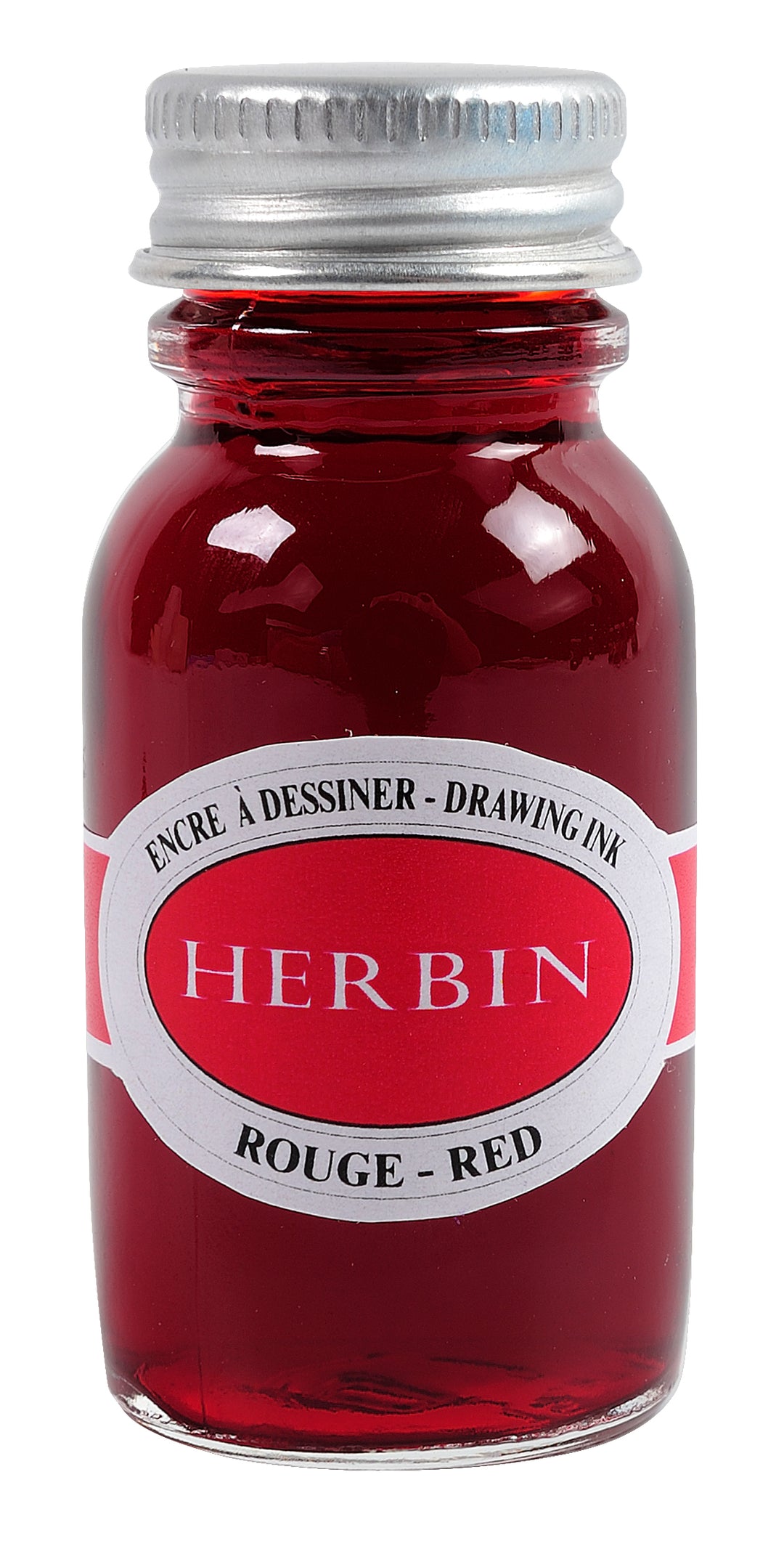 Herbin 15ml Watercolour Drawing Ink Bottle - Rouge