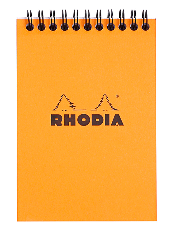 Rhodia Classic Orange Wirebound Square Grid Notepad