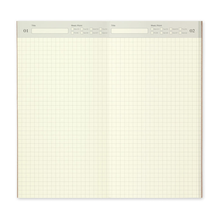 Traveler's Company Notebook Refill 005 Free Diary Daily - A5-
