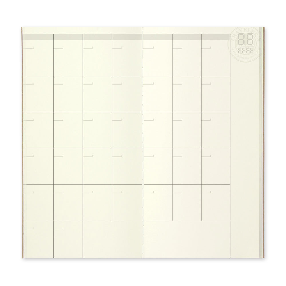 Traveler's Company Notebook Refill 017 Free Diary Monthly - A5-