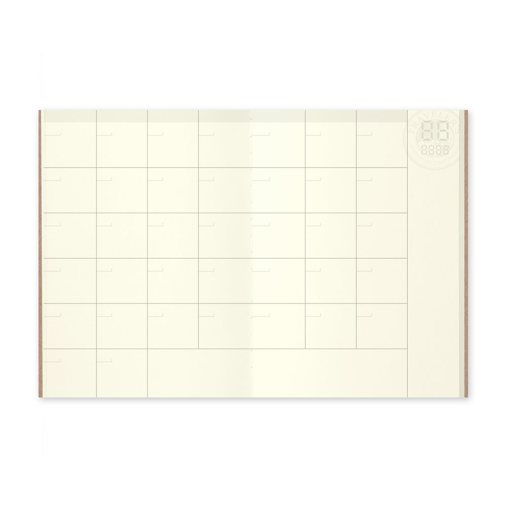 Traveler's Company Notebook Refill 006 Free Diary Monthly - Passport Size