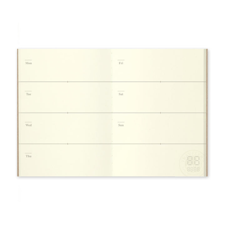 Traveler's Company Notebook Refill 007 Free Diary Weekly - Passport Size