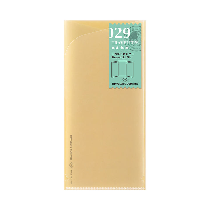 Traveler's Company Notebook Refill 029 Three Fold File - A5-